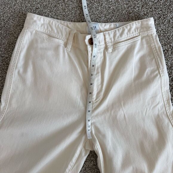 GAP | Cream High Rise Wide Leg Crop Jeans - Picture 9 of 12